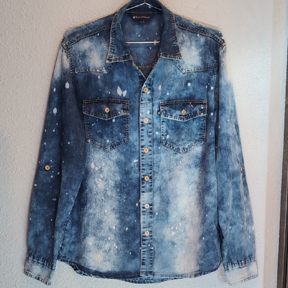 Rocawear Other - Rocawear Western Denim Button Down Shirt Y2K